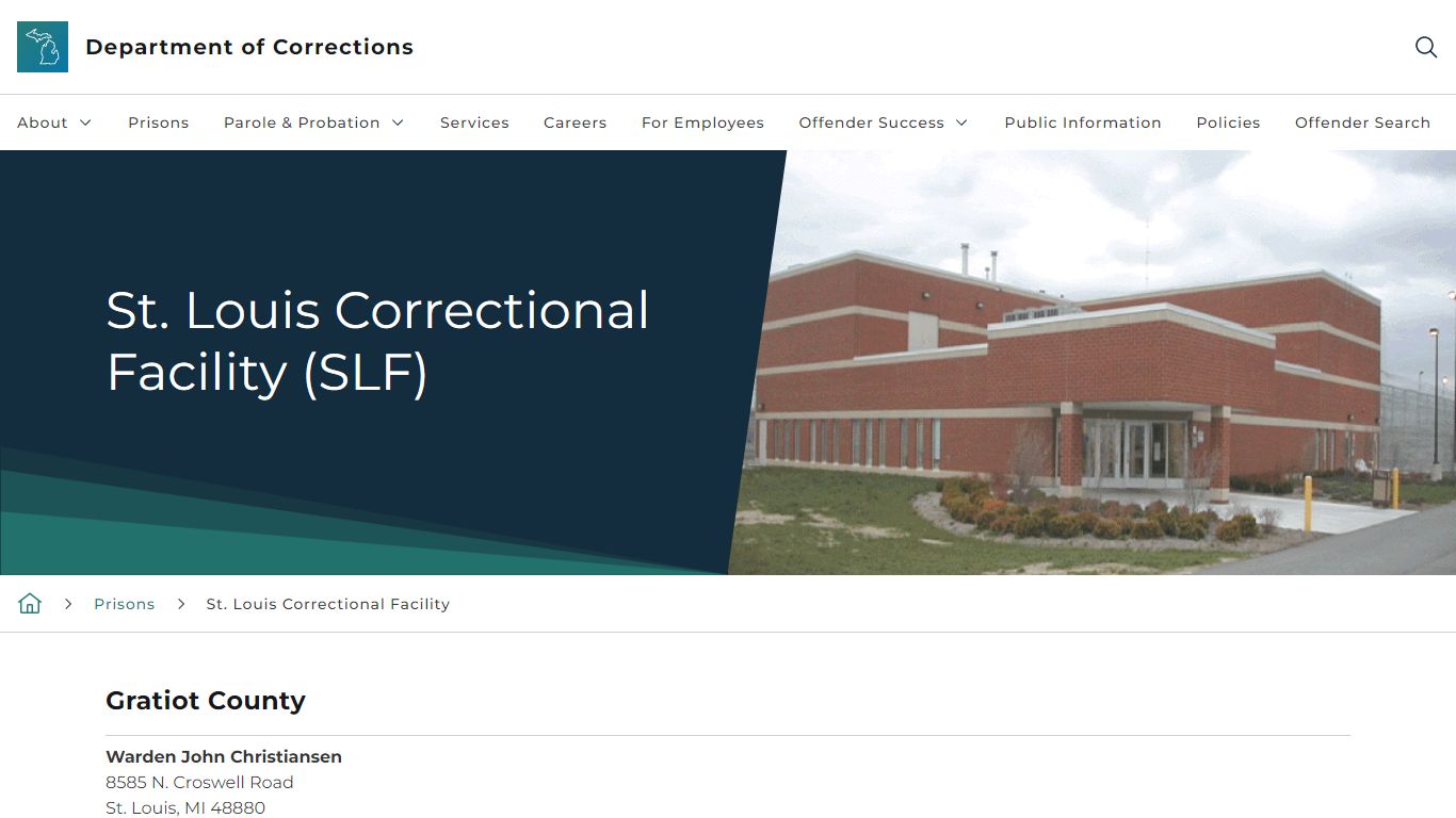 St. Louis Correctional Facility (SLF) - State of Michigan
